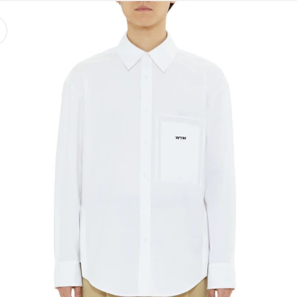 Wooyoungmi White Cotton Back Logo Shirt